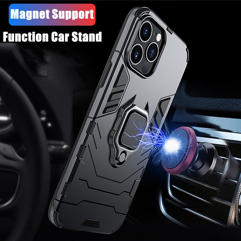 Anti Shock Case For iPhone 11 12 13 14 Pro XR Xs Max X 8 7 6 Plus 5S Magnet Armor Shell Case Cover For Apple iPhone SE 2022 2020